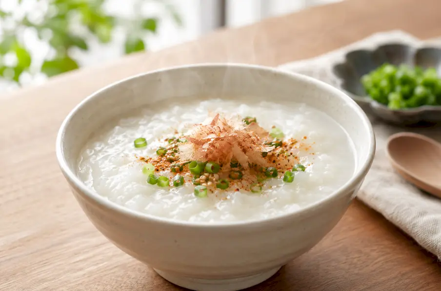 塩麹でお粥づくり