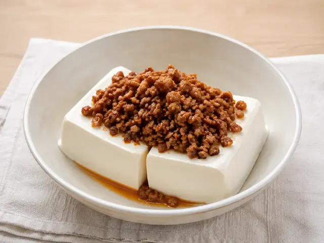 絹こしとうふのピリ辛肉炒め