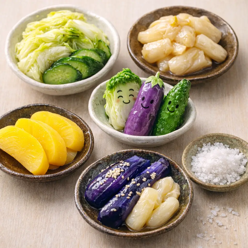 漬物の種類と塩の分量