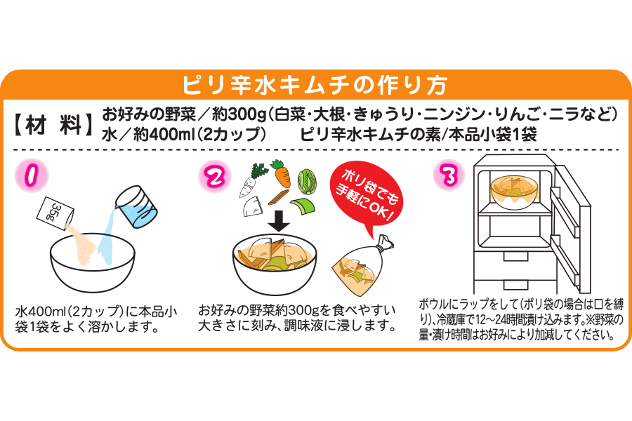ピリ辛水キムチの作り方 図解