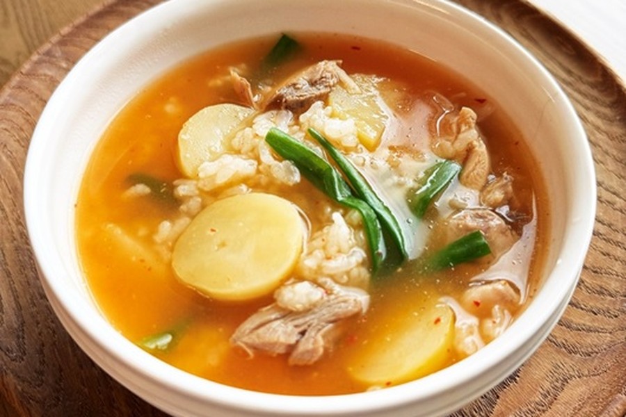 ピリ辛スープ雑炊