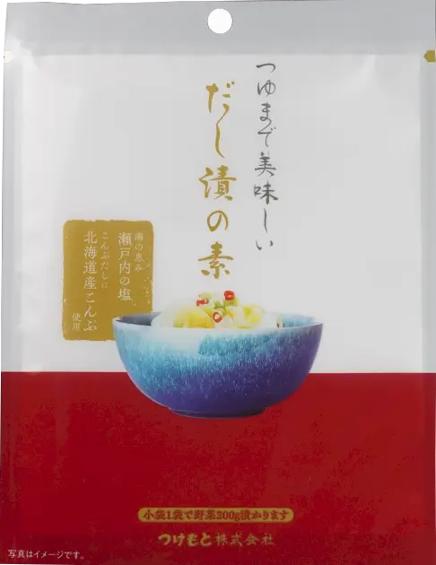 つゆまで美味しいだし漬の素の商品パッケージ