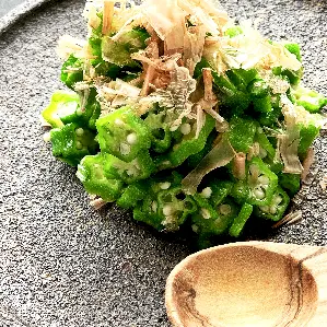おくらのおかか風味だし和え